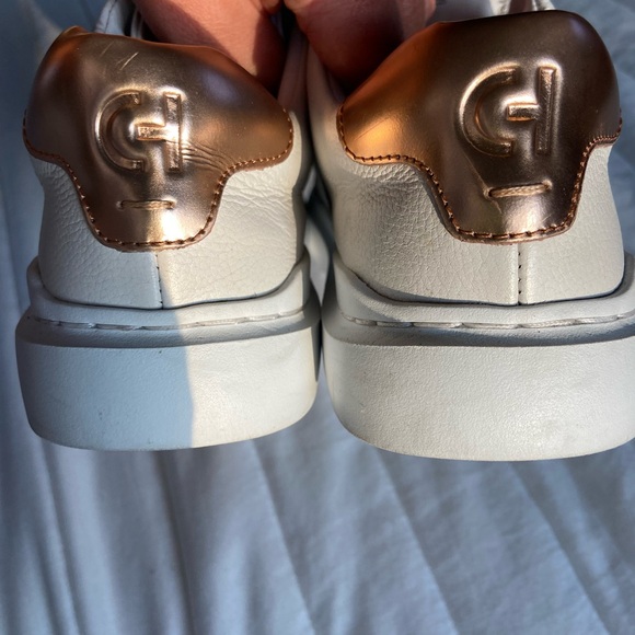 Cole Haan GrandPro Rally Velcro Leather Sneakers gold accent Women Size 5.5 B - Picture 9 of 12